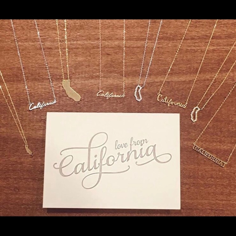Two California Love gold necklaces